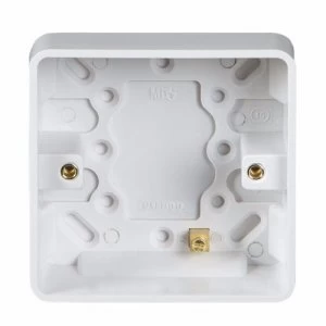 Image of KnightsBridge Pure 25mm 1G Pattress Box With Earth Terminal For PURE Range