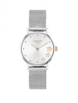 Image of Coach Coach Perry Silver Stainless Steel Mesh Strap Bracelet 28Mm Dial Ladies Watch