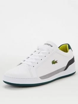 Image of Lacoste Challenge Leather Trainers - White