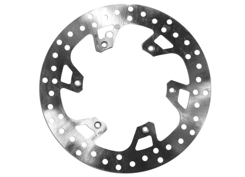 Image of BREMBO 68B407B8 Brake disc PRIME - Serie-Oro - Fixed Disc Front, Perforated Brake Disc (82)