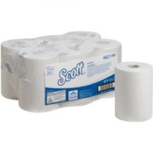 Image of Scott Hand Towels 6621 1 Ply 6 Rolls of 600 Sheets