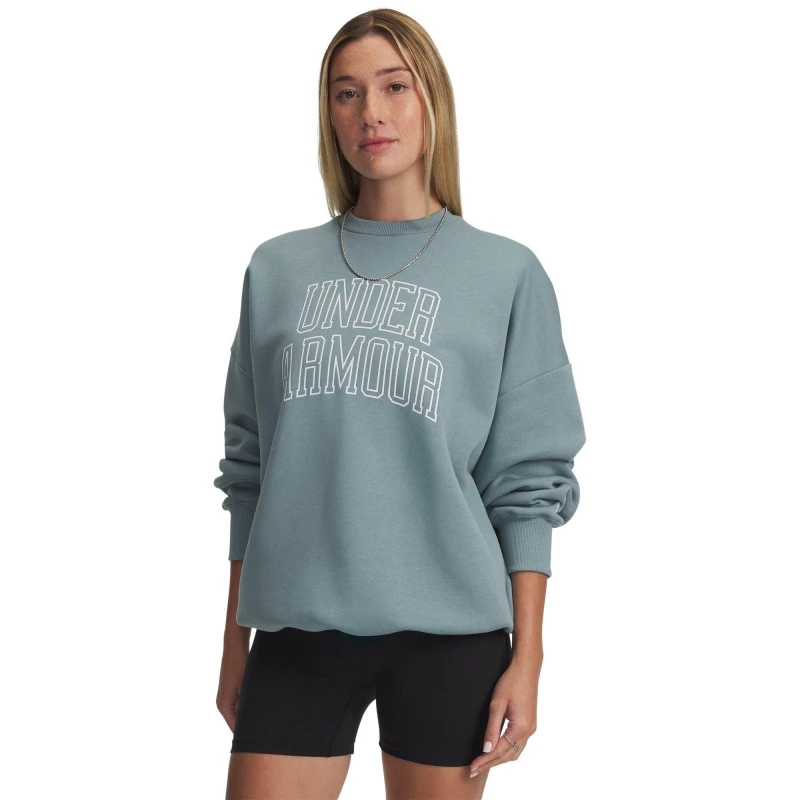 Image of Under Armour Womens Varsity Crew Sweatshirt Serpentine female 10 (S)