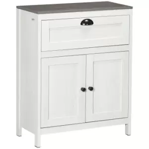 Image of Bathroom Floor Standing Cabinet Storage Organizer Drawer Double Door
