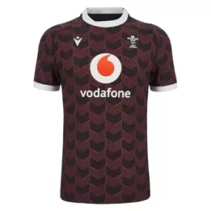 Image of Macron WRU Wales Rugby Training Shirt - Black