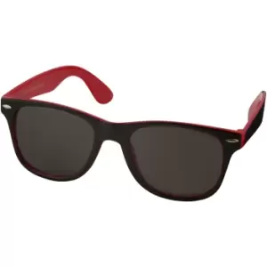 Image of Bullet Sun Ray Sunglasses - Black With Colour Pop (14.5 x 15 x 5 cm) (Red/Solid Black)
