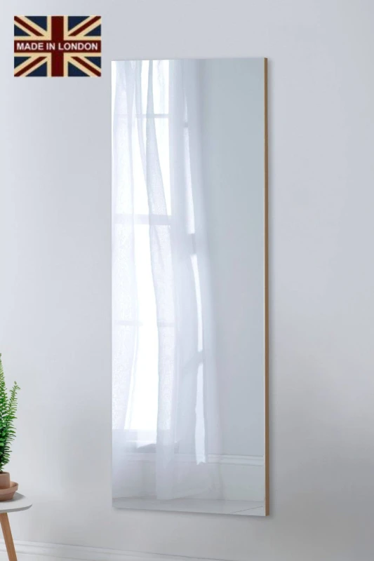 Image of Yearn Mirrors Yearn Mirrors Large Narrow Full Length Wall Mirror in Gold Gold One Size Unisex 0716053065636