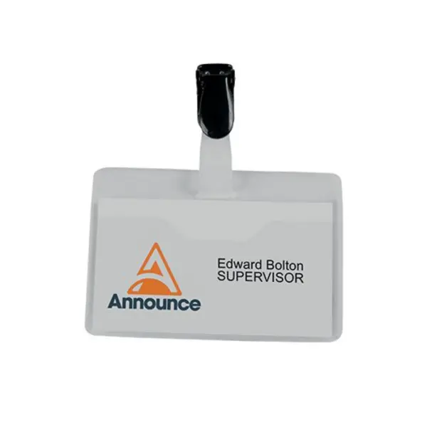 Image of Announce Announce Visitor Name Badge 60x90mm (Pack of 25) PV00921 PV00921