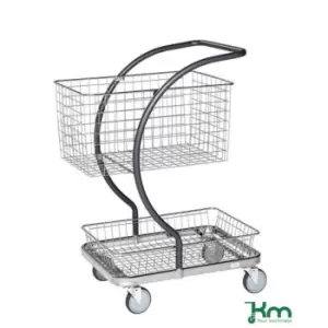 Image of Slingsby Table Trolley With 1 Wire Tray & 1 Wire Basket