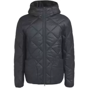Image of Barbour Mens Winter Hooded Liddesdale Quilt Jacket Black Medium
