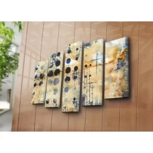 Image of 5PATK-206 Multicolor Decorative Canvas Painting (5 Pieces)