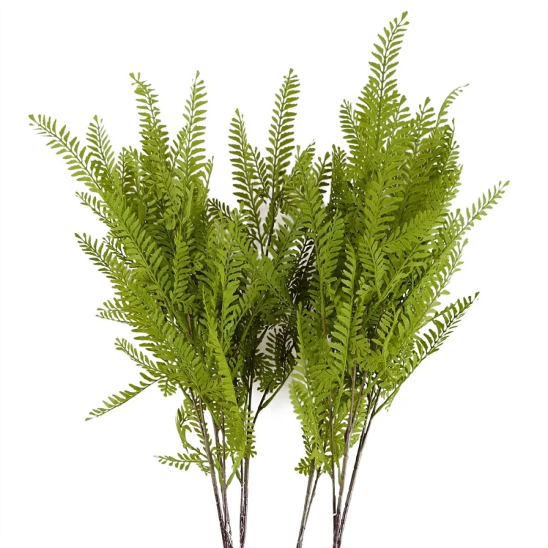 Image of Leaf Pack of 6 x 95cm Artificial Himilayan Maidenhair Fern Stem Green unisex