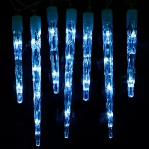 Image of Robert Dyas Mains Operated 24 LED Chaser Icicle Lights - Ice White