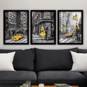 Image of 3SC150 Multicolor Decorative Framed Painting (3 Pieces)