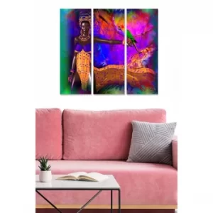 Image of MDF8567840 Multicolor Decorative MDF Painting (3 Pieces)