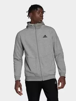 Image of adidas Essentials4gameday Full-zip Hoodie, Black, Size L, Men
