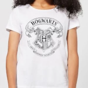 Image of Harry Potter Hogwarts Crest Womens T-Shirt - White - M
