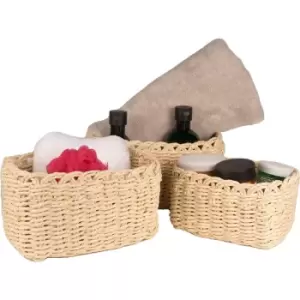 Image of Woven Rope Storage Baskets - Set of 3 Natural M&W - Natural