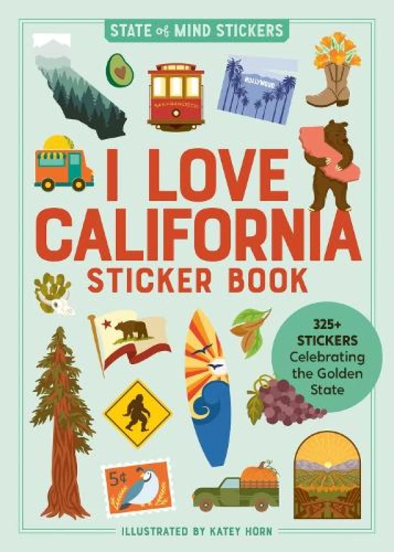 Image of I Love California Sticker Book : 325+ Stickers Celebrating the Golden State Paperback / softback