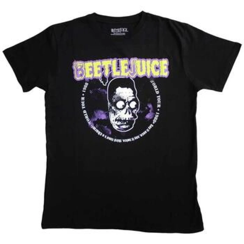 Image of Beetlejuice Beetlejuice Men 1988 World Tour T-Shirt in Black Size: Small Black S Male 5063527561183