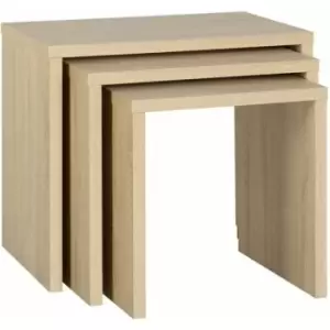 Image of Seconique Cambourne Nest of Tables Sonoma Oak Finish
