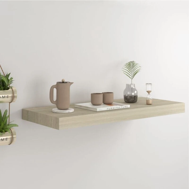 Image of VIDAXL Floating Wall Shelf Oak 60x23.5x3.8cm mdf Vidaxl 8720286075050
