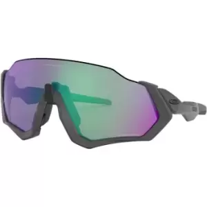 Image of Oakley Flight Jacket Matte Steel - Prizm Road Jade - Grey
