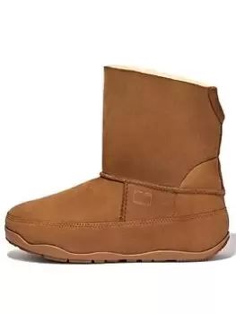 Image of FitFlop Mukluk Shearling Lined Boots - Tan, Size 8, Women