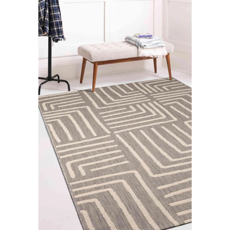 Image of Homemaker Homemaker Polypropylene Neutral Rectangle Rug - 160 x 230cm