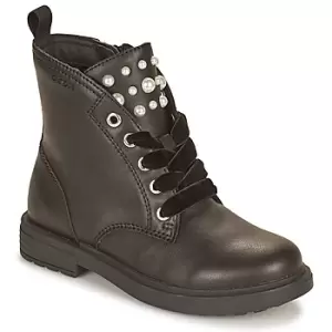 Image of Geox ECLAIR Girls Childrens Mid Boots in Black - Sizes 10 kid,11 kid,11.5 kid,12 kid,13 kid,1 kid,1.5 kid,2.5