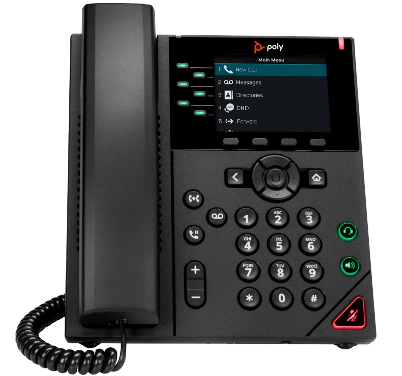 Image of HP Poly VVX 350 6-Line IP Phone and PoE-enabled GSA/TAA