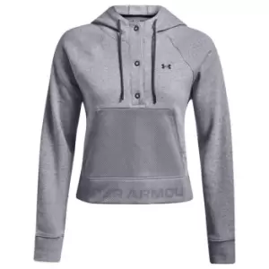 Image of Under Armour Armour RiFl Mesh Hoodie Womens - Grey