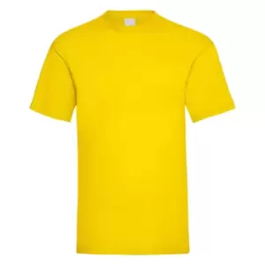 Image of Mens Value Short Sleeve Casual T-Shirt (Small) (Bright Yellow)