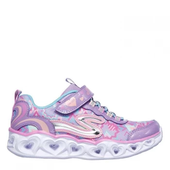 Image of Skechers Heart Light Child Girls Trainers - Lavender/Multi