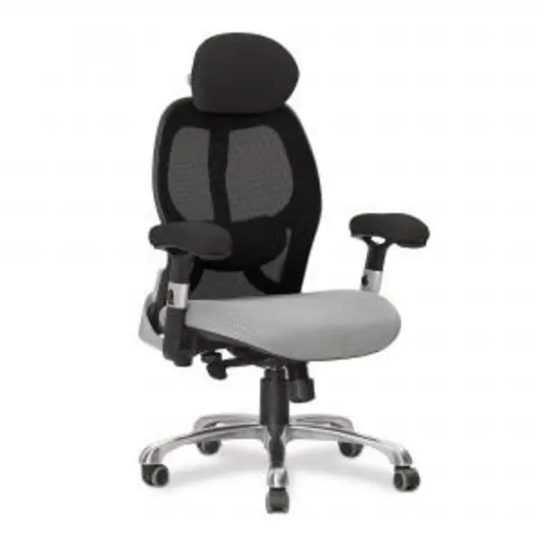Image of Ergo Nautilus Designs Ergo Luxury High Back Ergonomic Mesh Executive Operator Office Chair Black/Grey - Certified for 24 Hour Use - DPA/ERGO/BK-GY DPA