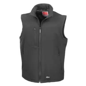 Image of Result Mens Softshell Bodywarmer Breathable Weatherproof Jacket (M) (Black)