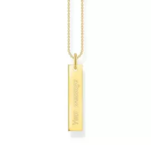 Image of THOMAS SABO Gold Plated Slim Column Tag Necklace