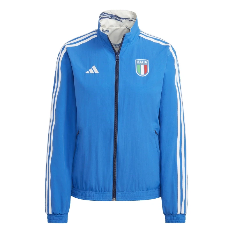 Image of adidas Italy Away Anthem Jacket 2023 Womens - Blue Blue S