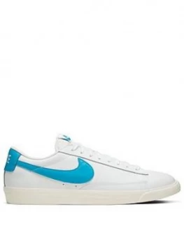 Image of Nike Blazer Low Leather - White/Blue, Size 9, Men