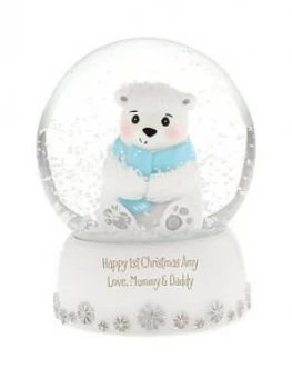 Image of Personalised Polar Bear Snow Globe