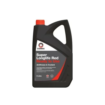 Image of Super Longlife Red Antifreeze & Coolant - Ready To Use - 5 Litre - SLC5L - Comma