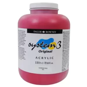 Image of Daler Rowney System 3 Acrylic Paint Cadmium Red 2.25L