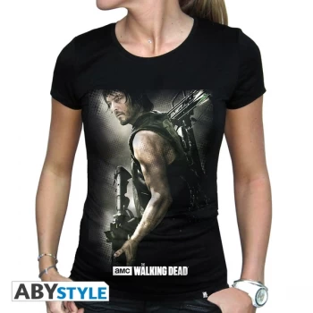Image of The Walking Dead - Daryl Crossbow Womens Medium T-Shirt - Black
