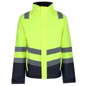 Image of Regatta Mens High-Vis Bomber Jacket (S) (Yellow/Navy)