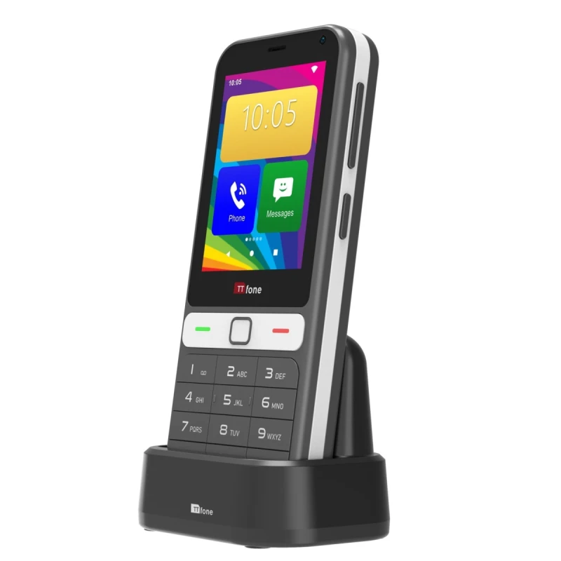 Image of TTfone TTfone TT280 - WhatsApp 4G Phone, WhatsApp keypad phone, WhatsApp video call phone, compatible with Three SIM and supplied with a Dock charger.