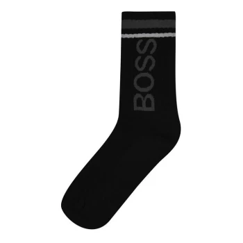 Image of Hugo Boss Pique Logo Socks Black