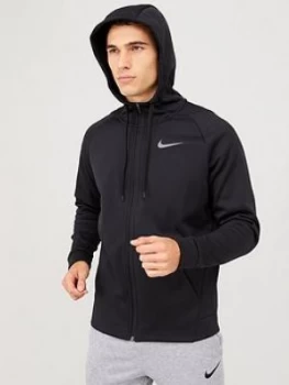 Image of Nike Therma Full Zip Training Hoodie - Black