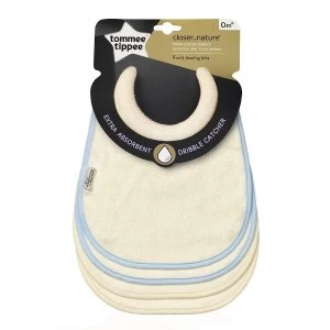 Image of Tommee Tippee Milk Feeding Bibs - Blue & Beige Pack of 4