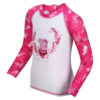 Image of Regatta Peppa Pig Rash Suit - PkFus/White