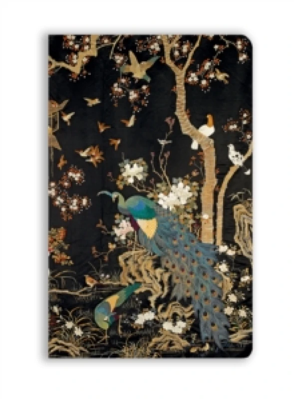 Image of Ashmolean Museum: Embroidered Hanging with Peacock (Soft Touch Journal) Notebook / blank book
