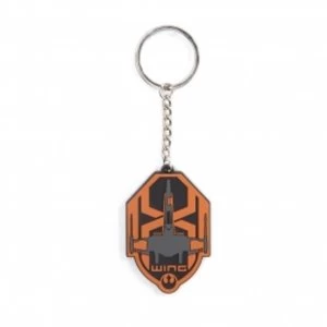 Image of Star Wars The Force Awakens Unisex X-Wing Logo Rubber Keychain